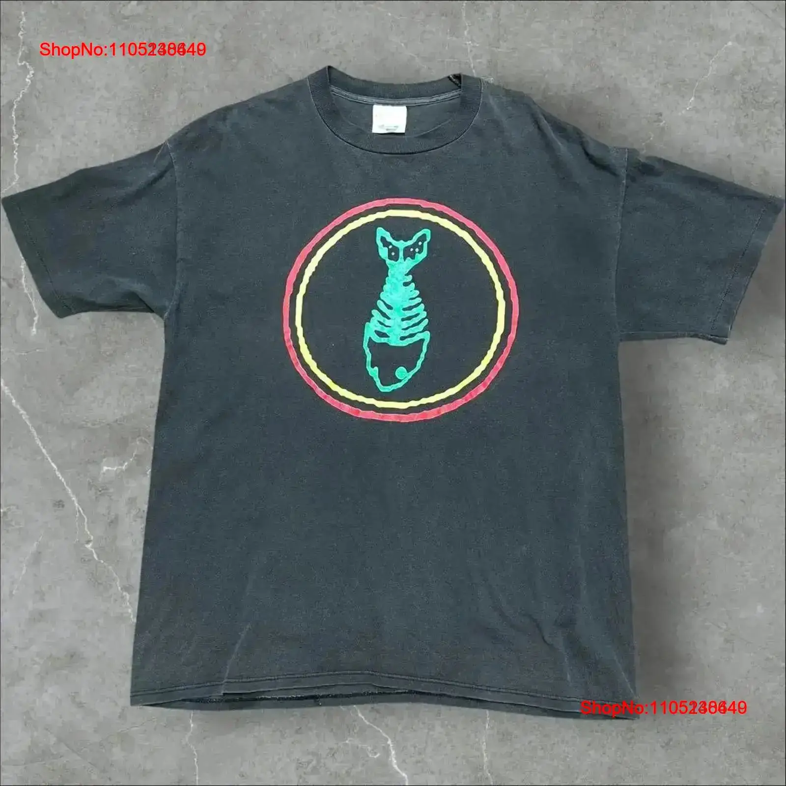Band Tee Faded 90S - 90S هيكل السمكة الفرقة تي شيرت
