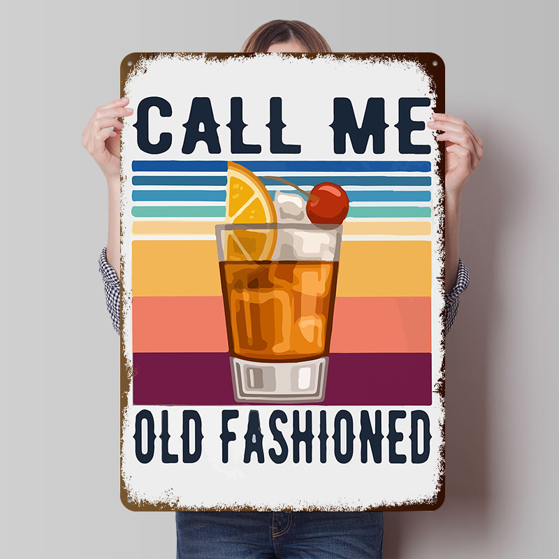 Vintage Fashion Prints For Wall - لافتة معدنية مطبوعة بتصميم 'استدعاءي' على
