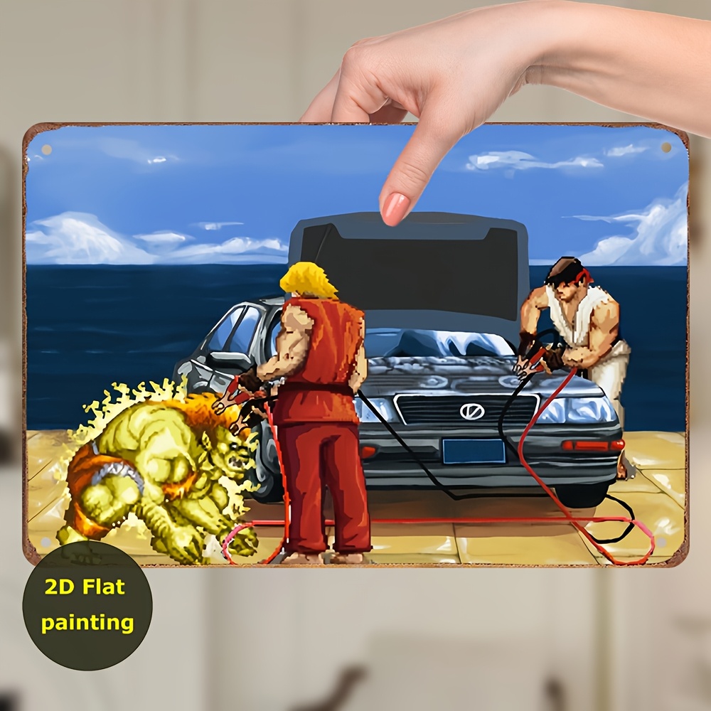 Vintage Fashion Wall Art - لافتة حديدية عتيقة بتصميم فني للجدران،
