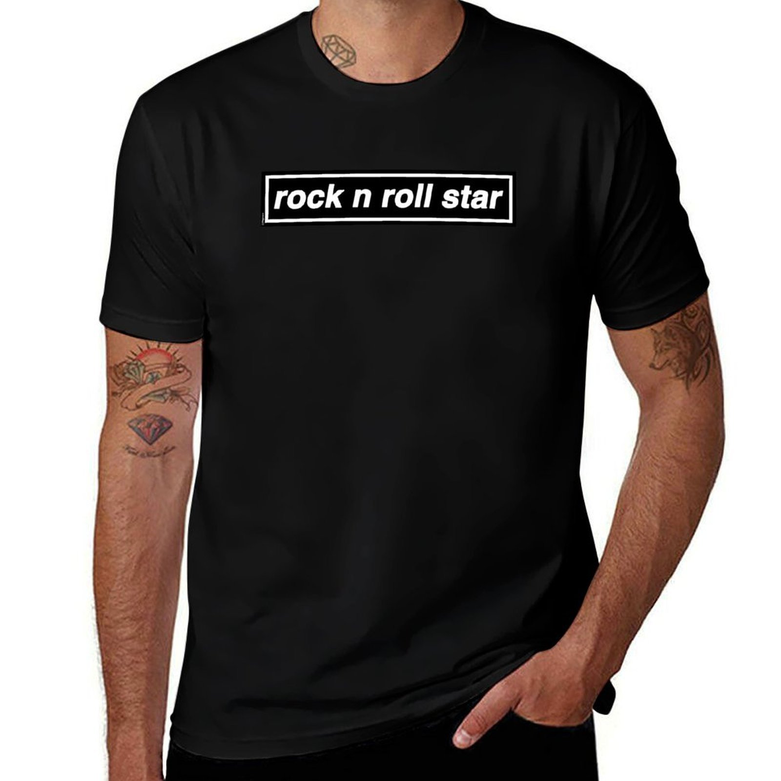 Band Tee Faded 90S - تي شيرت Rock n Roll Star