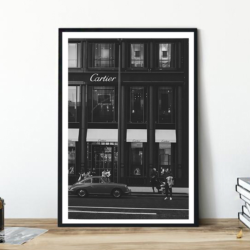 Vintage Fashion Prints For Wall - لوحات قماشية بتصميم الشوارع الأوروبية، ملصقات