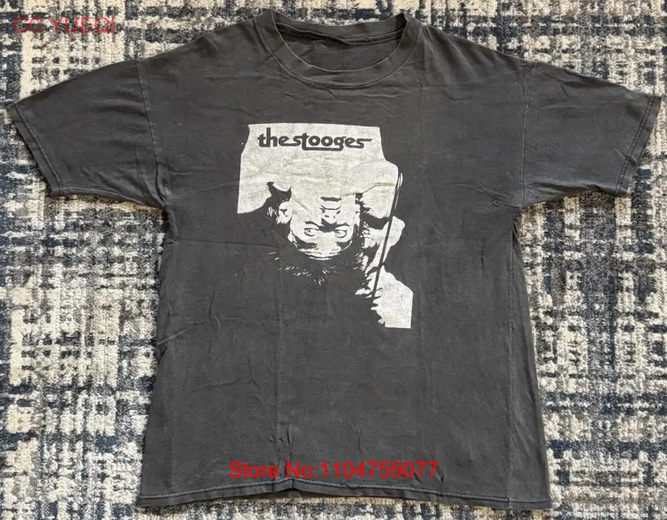 تي شيرت عتيق 90s The Stooges I - مراجعة Band Tee Faded 90S وسعره