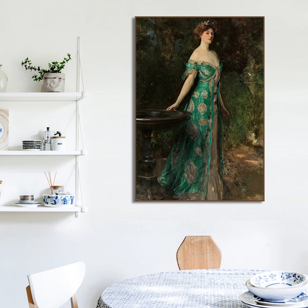 لوحة فنية تصور نساء من عصر الن - مراجعة Vintage Fashion Prints For Wall وسعره