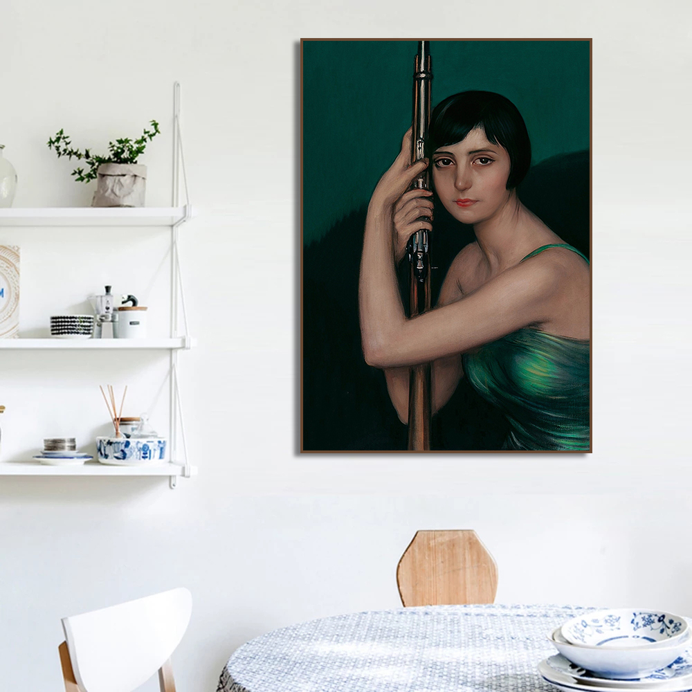 لوحة فنية تصور نساء من عصر الن - مراجعة Vintage Fashion Prints For Wall وسعره