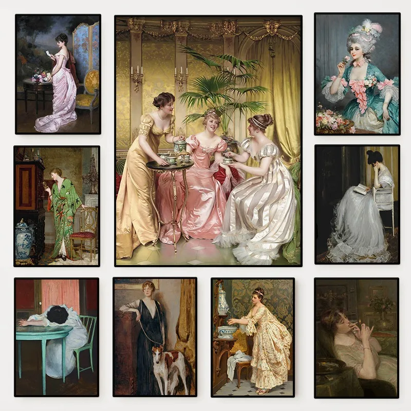 عصر النهضة المرأة صورة المشارك - مراجعة Vintage Fashion Prints For Wall وسعره