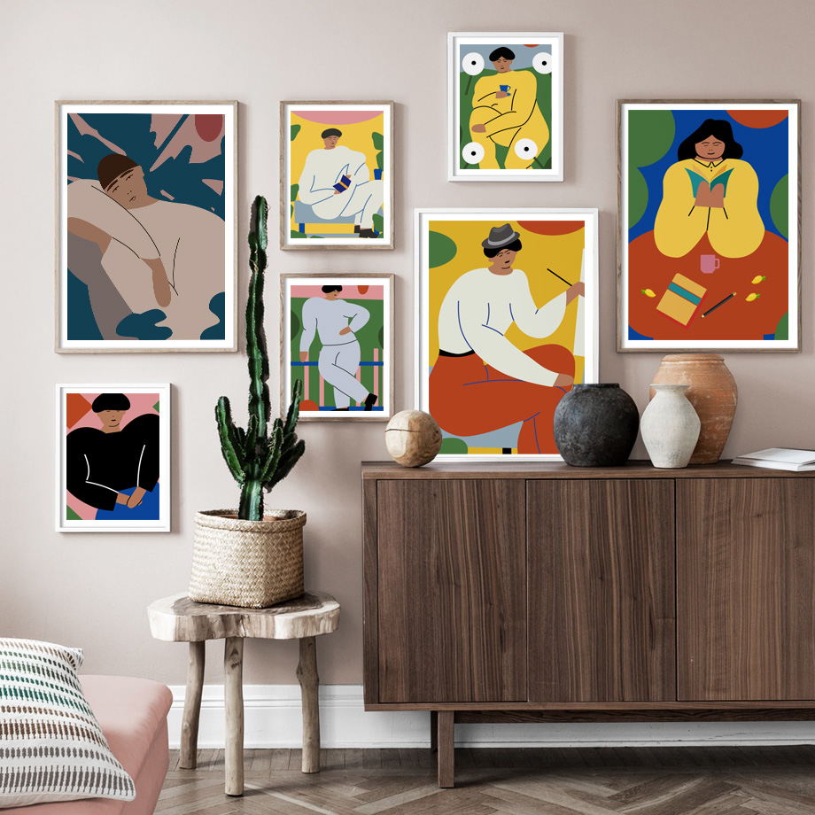 مجردة خمر شخصية الموضة يترك ال - مراجعة Vintage Fashion Prints For Wall وسعره